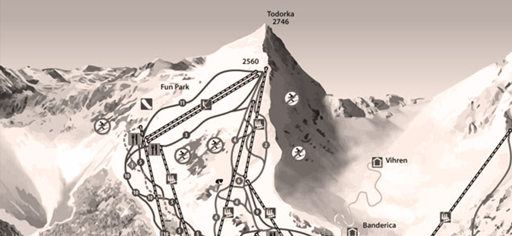 Карта на ски центъра